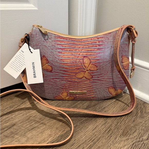 Brahmin Melbourne Shayna Crossbody Bag in Mandarin Orange NWT - Picture 9 of 9